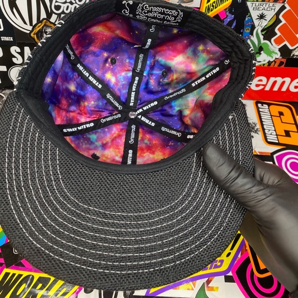 7 1/4 GRASSROOTS OWL GALAXY HAT W/ STASH PCKT - Picture 4 of 5